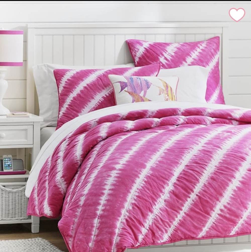 Pottery Barn Teen Tahiti Tie Dye Comforter Set with sham